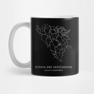 Bosnia and Herzegovina Road Map Mug